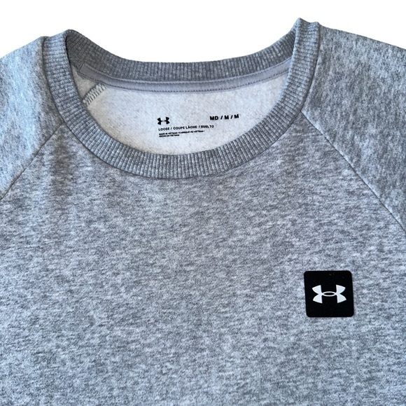 NWOT MEN'S UA RIVAL FLEECE CREWNECK | UNDER ARMOUR | SIZE US M  | Style #1357096 - Picture 3 of 16